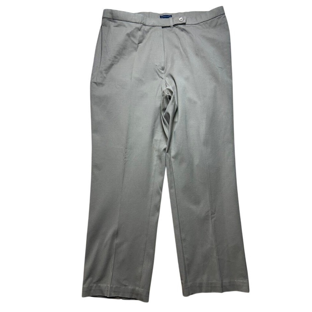 Westbound Woman Khaki Chino Pants Size 18W Tan Straight Leg Stretch Cotton Blend